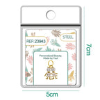 Charm Cobre Chapado Oro 14K con Circonita Pareja Niños Colgante detalle
