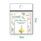 Charm Cobre Chapado Oro 14K con Circonita Pez con Cierre detalle