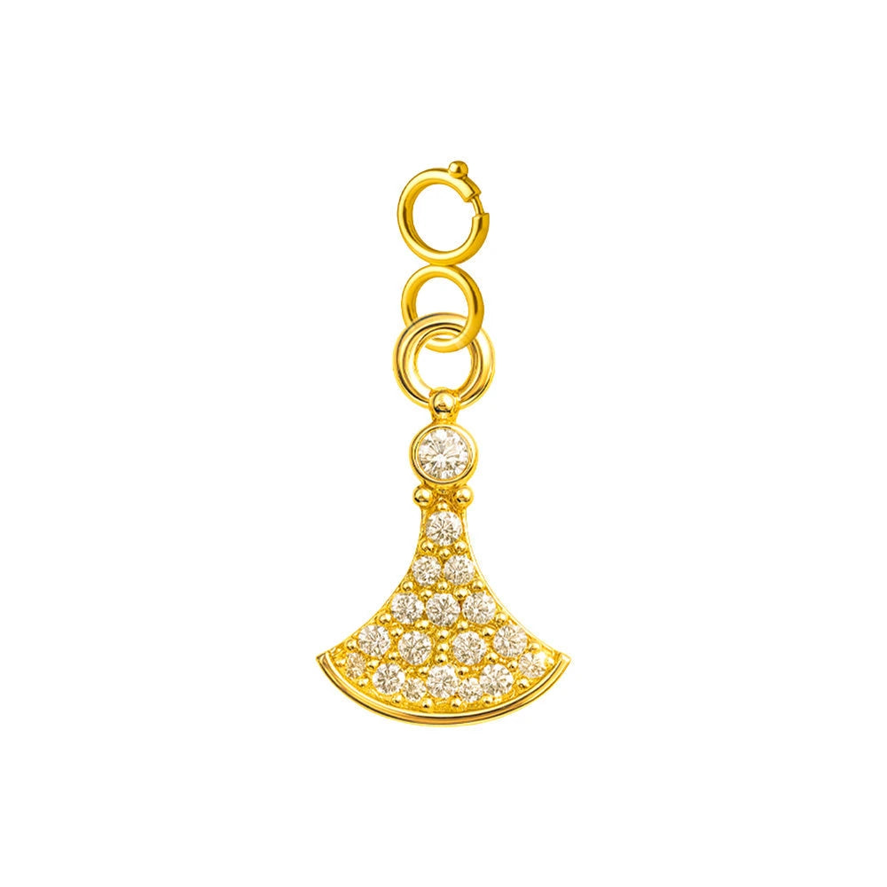 Charm Cobre Chapado Oro 14K con Circonita Vestido con Cierre