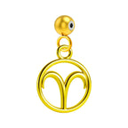 Charm Zodiaco Aries Acero Dorado
