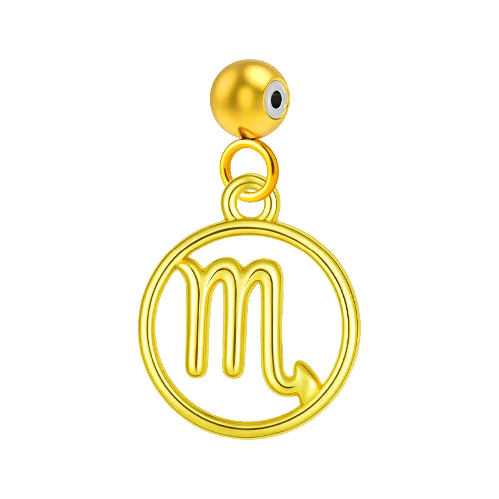 Charm Zodiaco Acero Dorado - Escorpio - SKU 124036