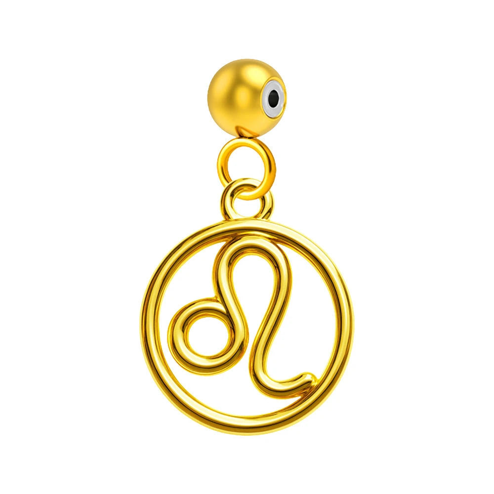 Charm Zodiaco Leo Acero Dorado
