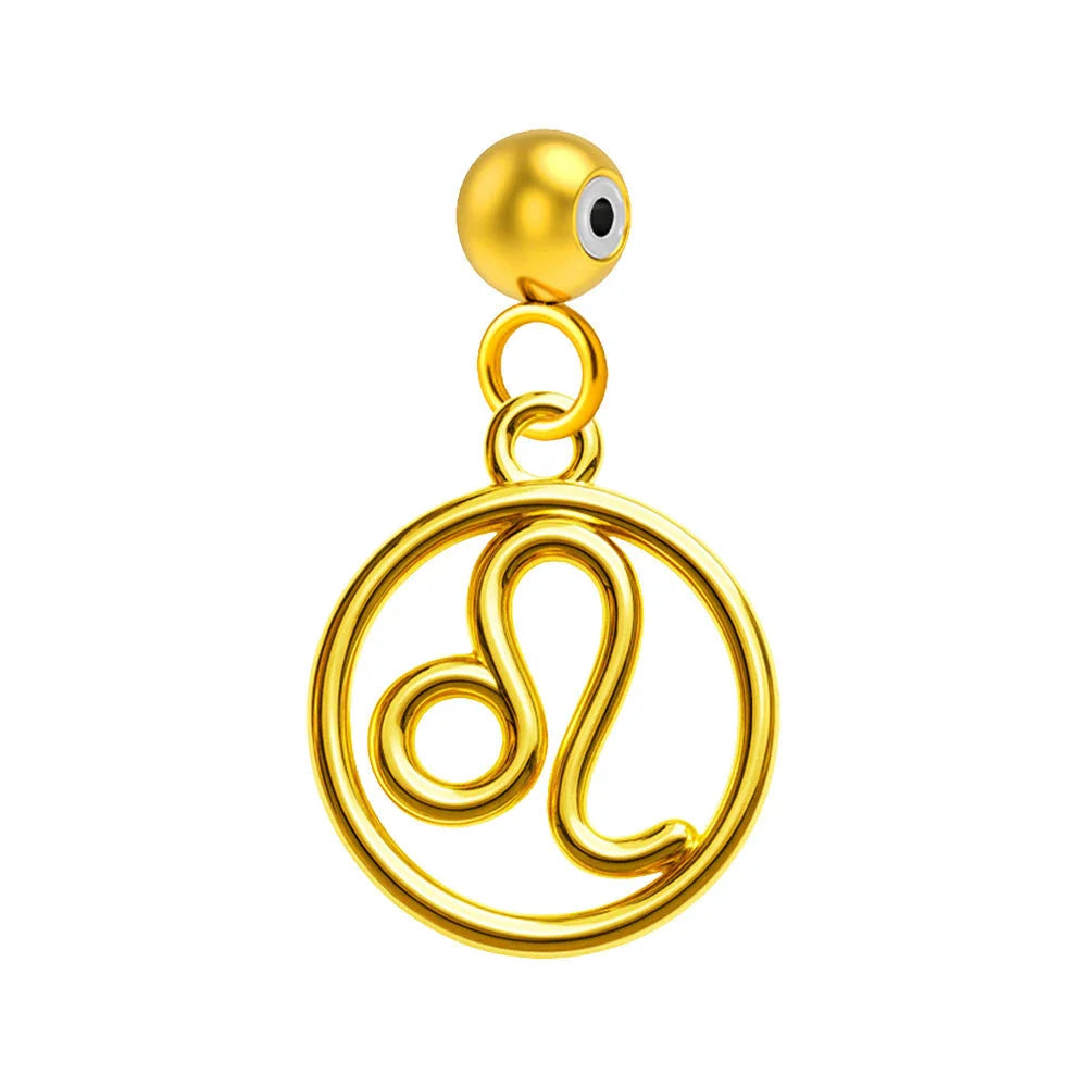 Charm Zodiaco Acero Dorado - Leo - SKU 124033