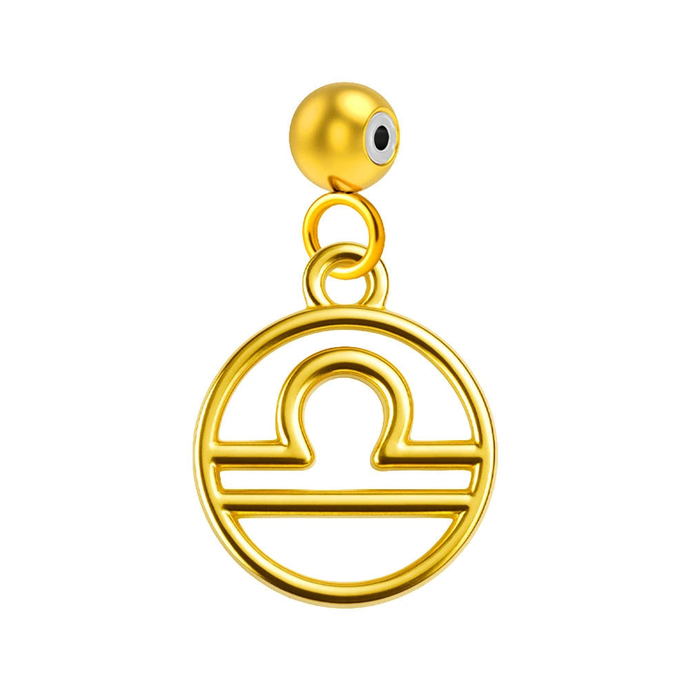 Charm Zodiaco Libra Acero Dorado