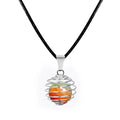 Colgante de Ágata Brillante 14 mm con Accesorio de Acero