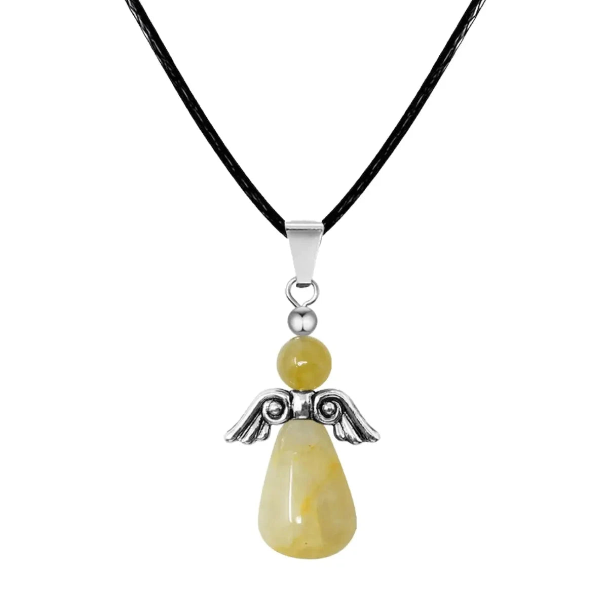 Colgante Ángel de la Guarda en Jaspe Amarillo