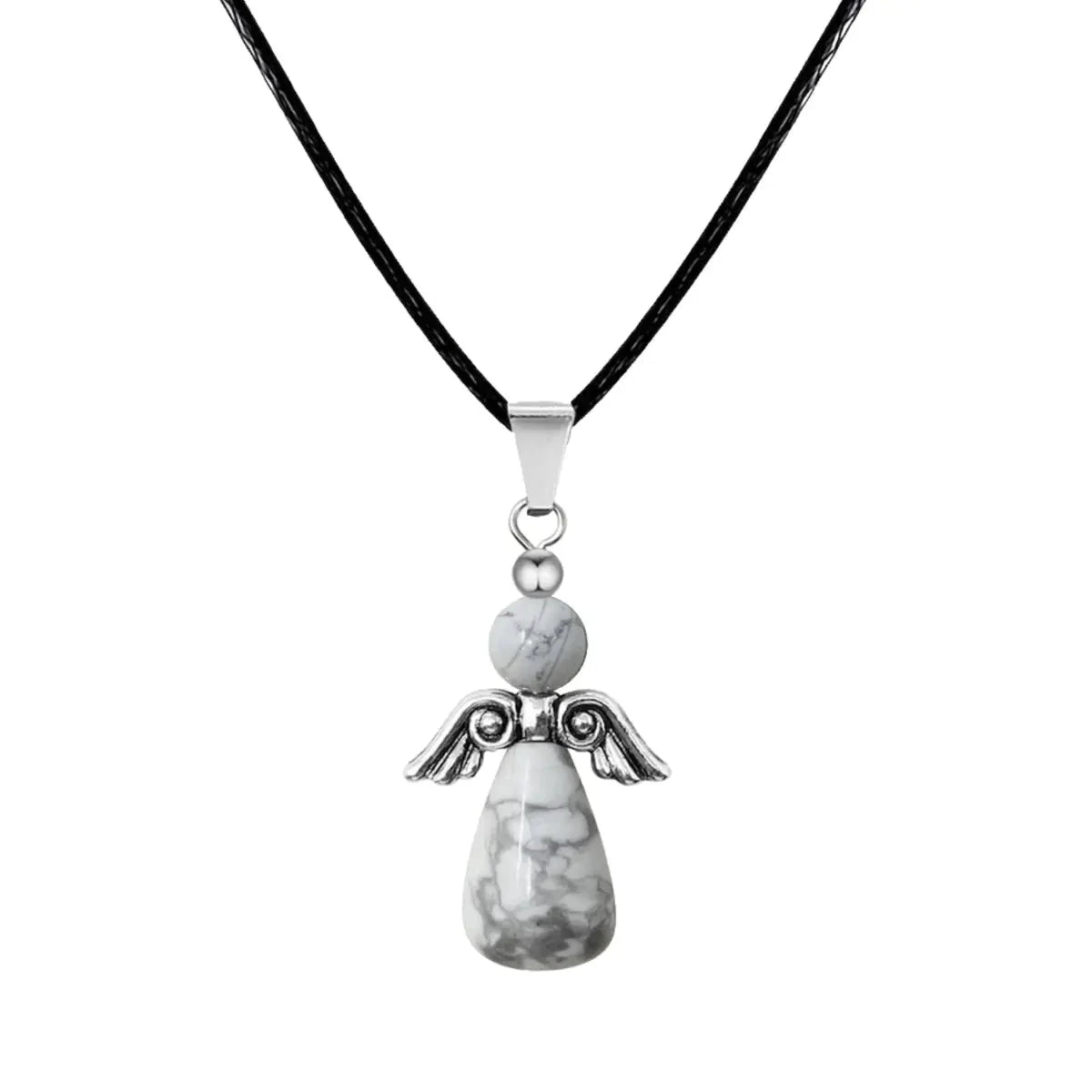Colgante Ángel de la Guarda en Turquesa Blanca