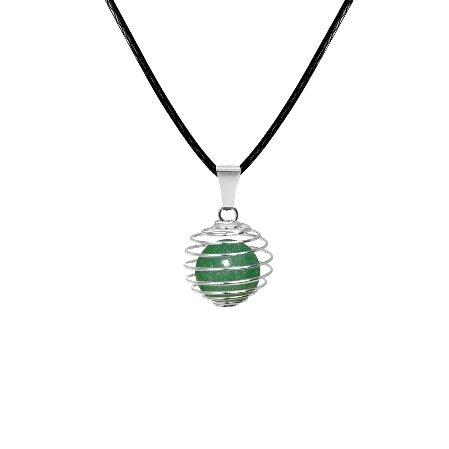 Colgante de Aventurina Verde 14 mm con Accesorio de Acero