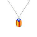 Colgante Bandera Cataluña Acero Plateado