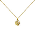 Colgante Corazón con Espiral Dorado