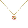 Colgante Corazón Floral Rosa