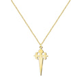 Colgante Cruz de Santiago de Acero Dorado