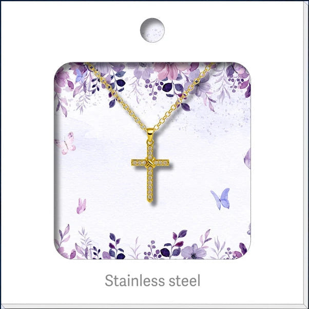 Colgante Cruz Dorada detalle