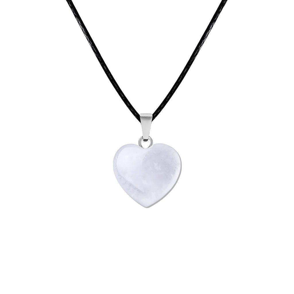 Colgante piedra natural en forma de corazon 13148