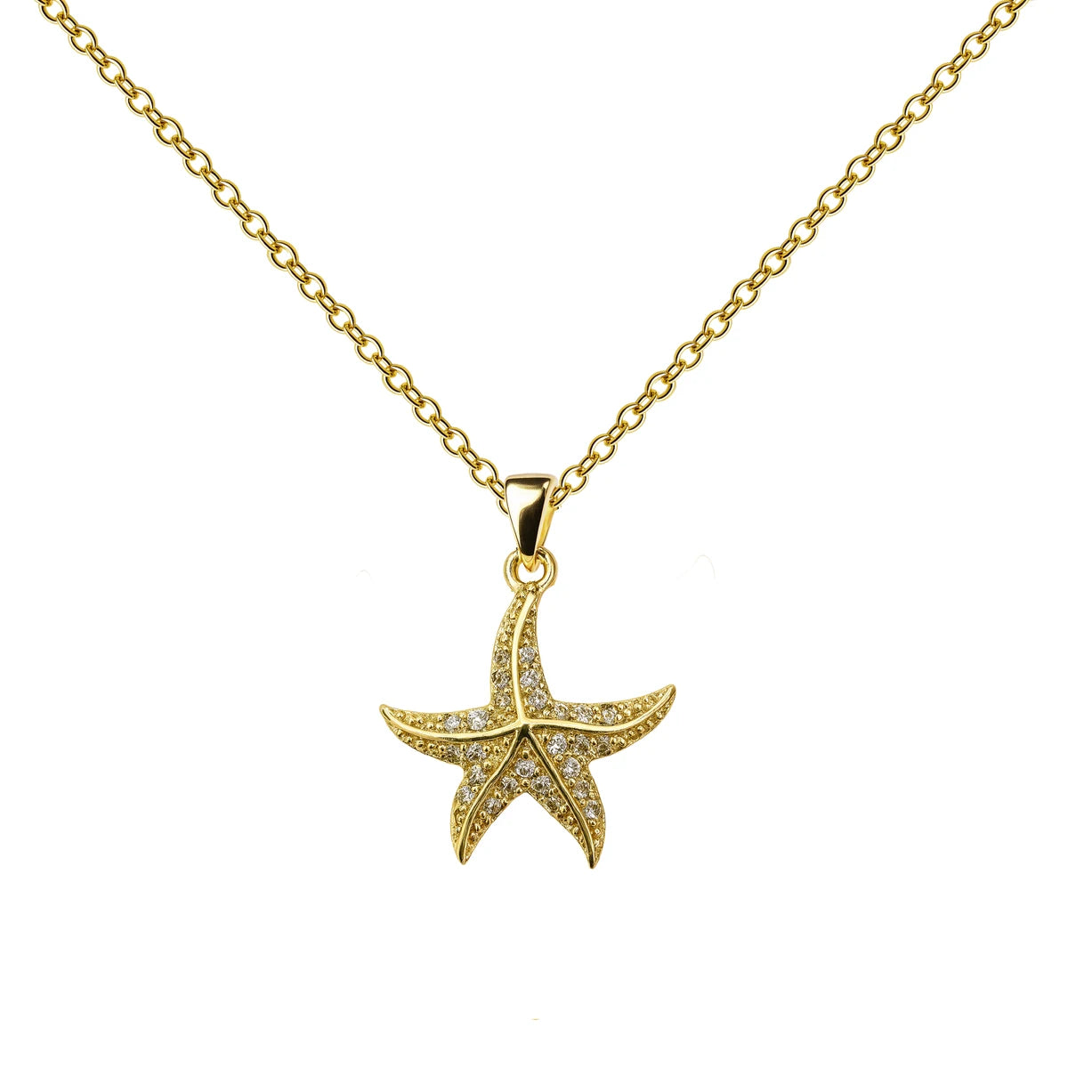 Colgante Estrella de Mar Dorada