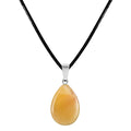 Colgante Gotita Plana Jade Amarillo