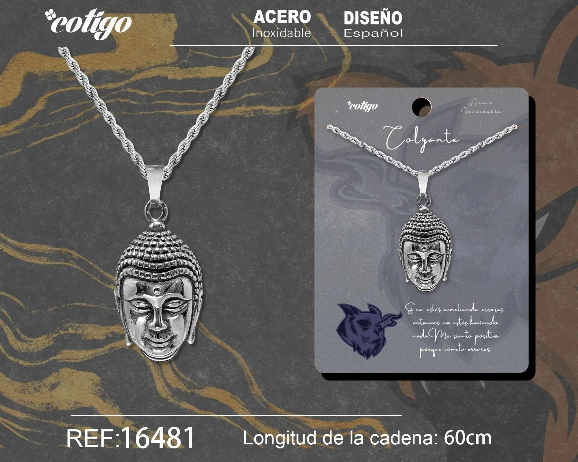 Colgante Hombre Acero color Plateado - cotigo