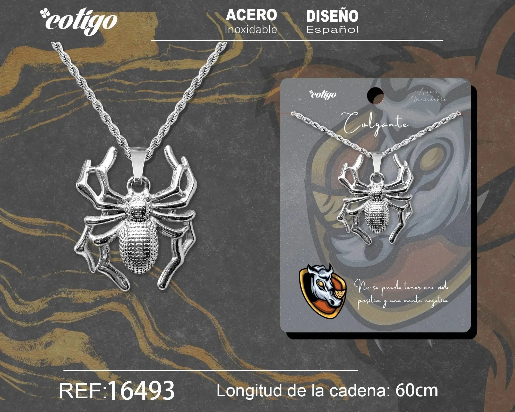 Colgante Hombre Acero color Plateado - cotigo