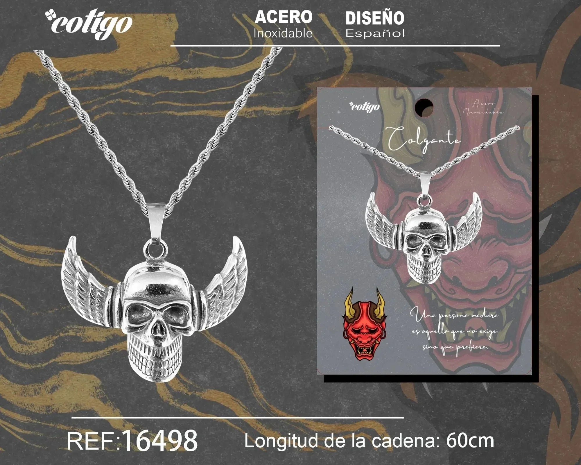 Colgante Hombre Acero color Plateado - cotigo