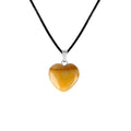 Colgante Corazón de Piedra Natural - Piedra Natural Jade Amarillo - SKU 13156
