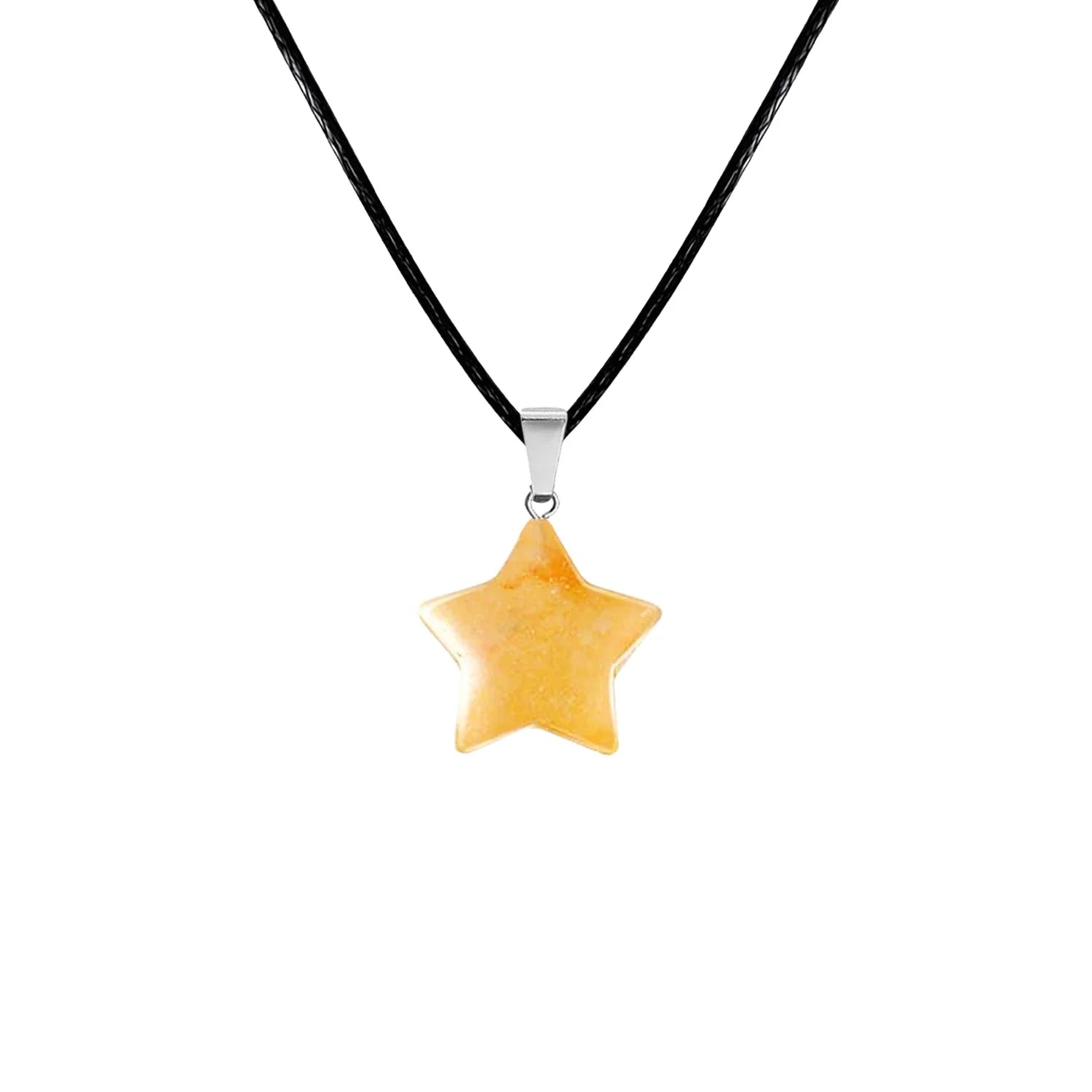 Colgante Estrella de Piedra Natural - Piedra Natural Jade Amarillo - SKU 13200