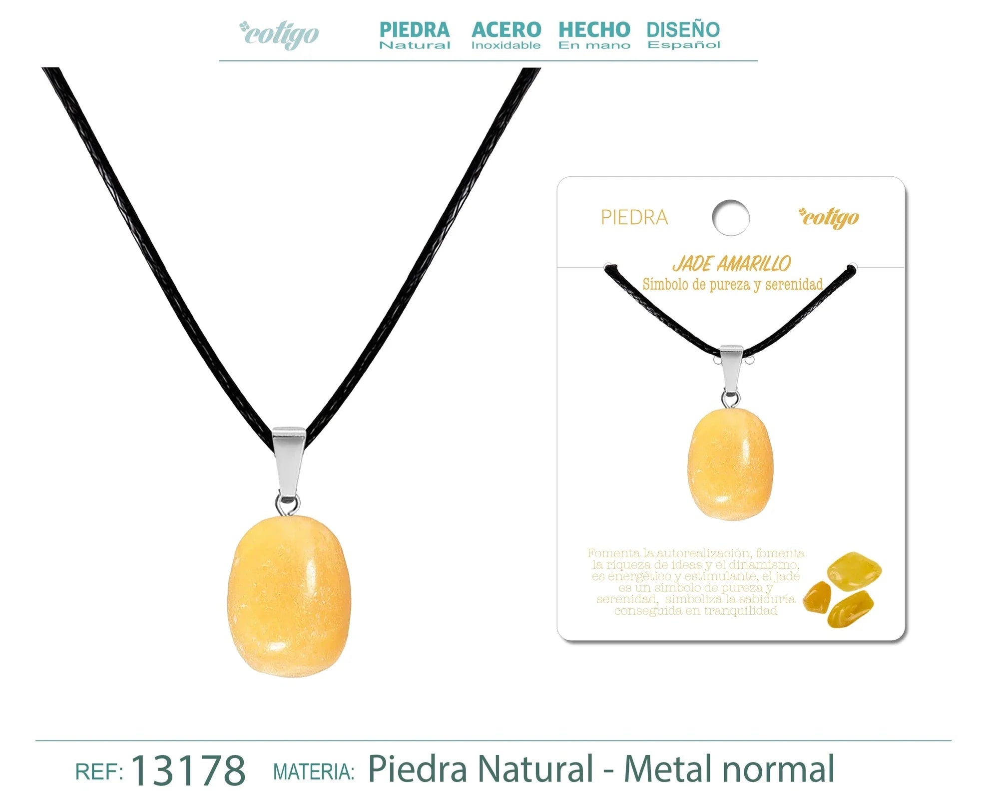 Colgante de Jade Amarillo Piedra Natural