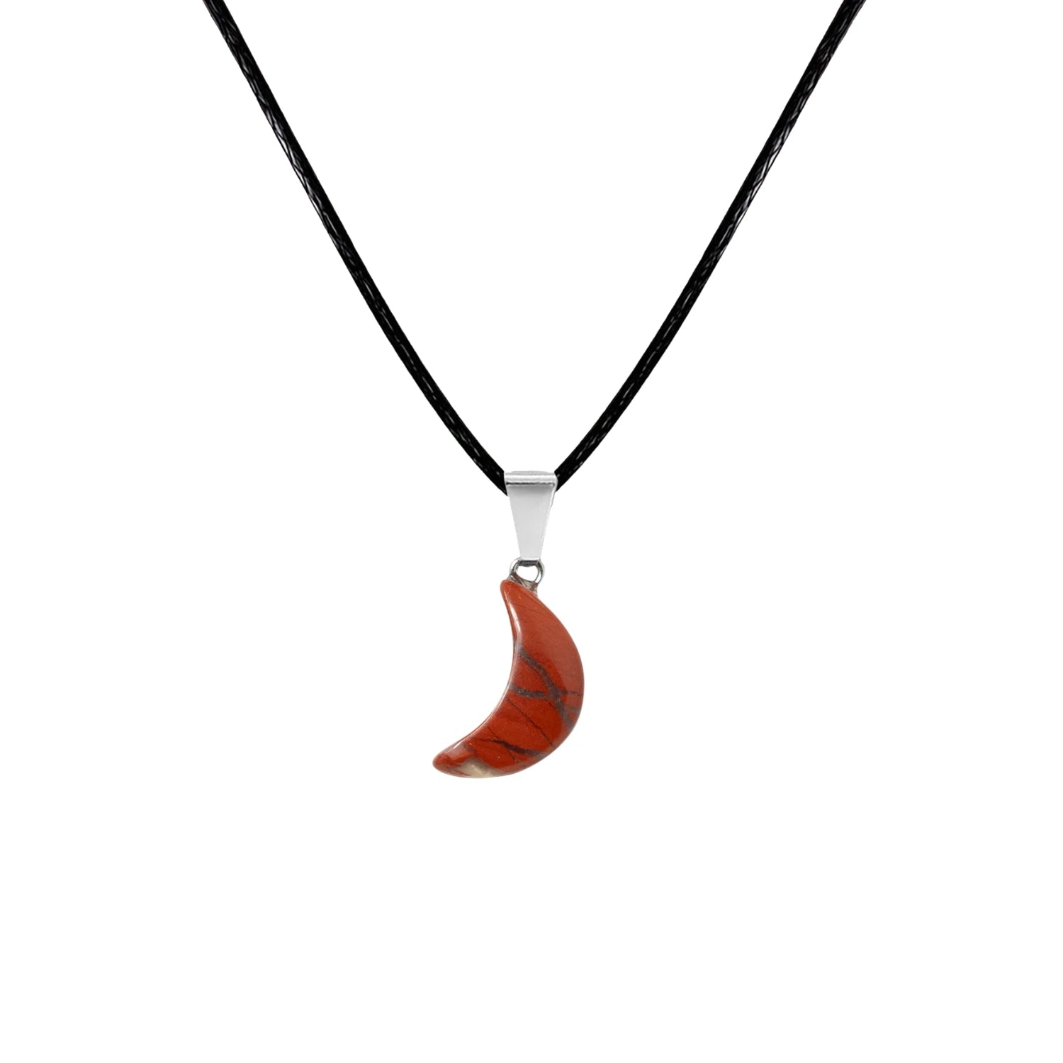 Colgante Luna de Jade Rojo