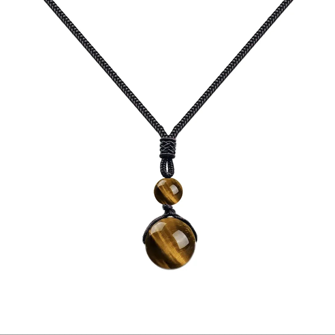 Colgante Bola de 14 mm en Piedra Natural - Piedra Natural Ojo de Tigre - SKU 20386