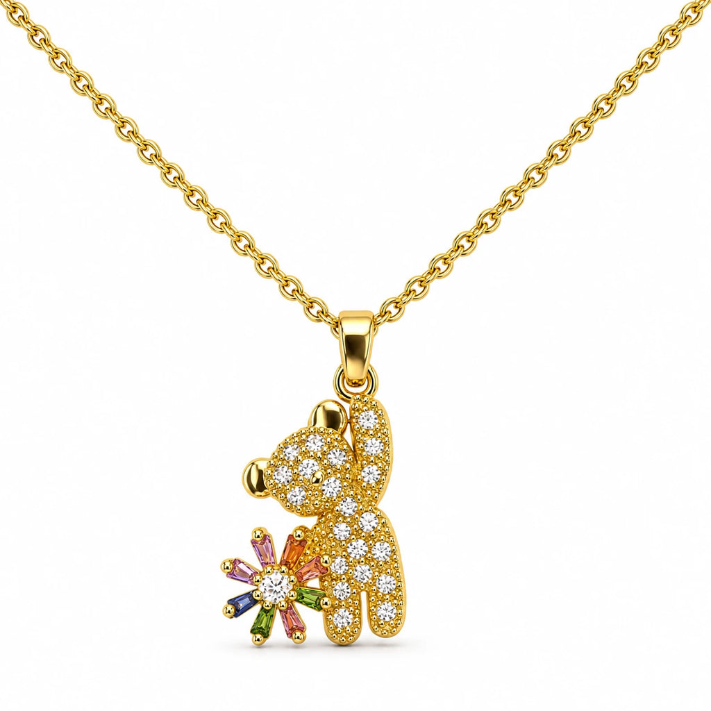 Colgante Oso con Circonitas detalle