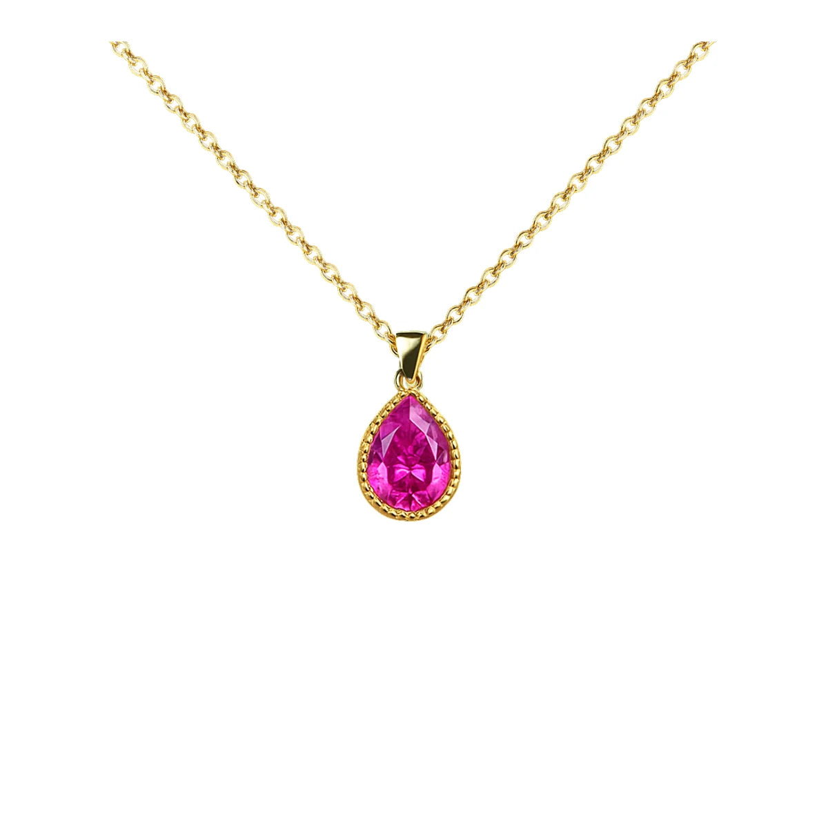 Colgante Piedra Preciosa Rosa