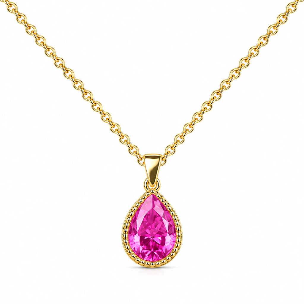 Colgante Piedra Preciosa Rosa detalle