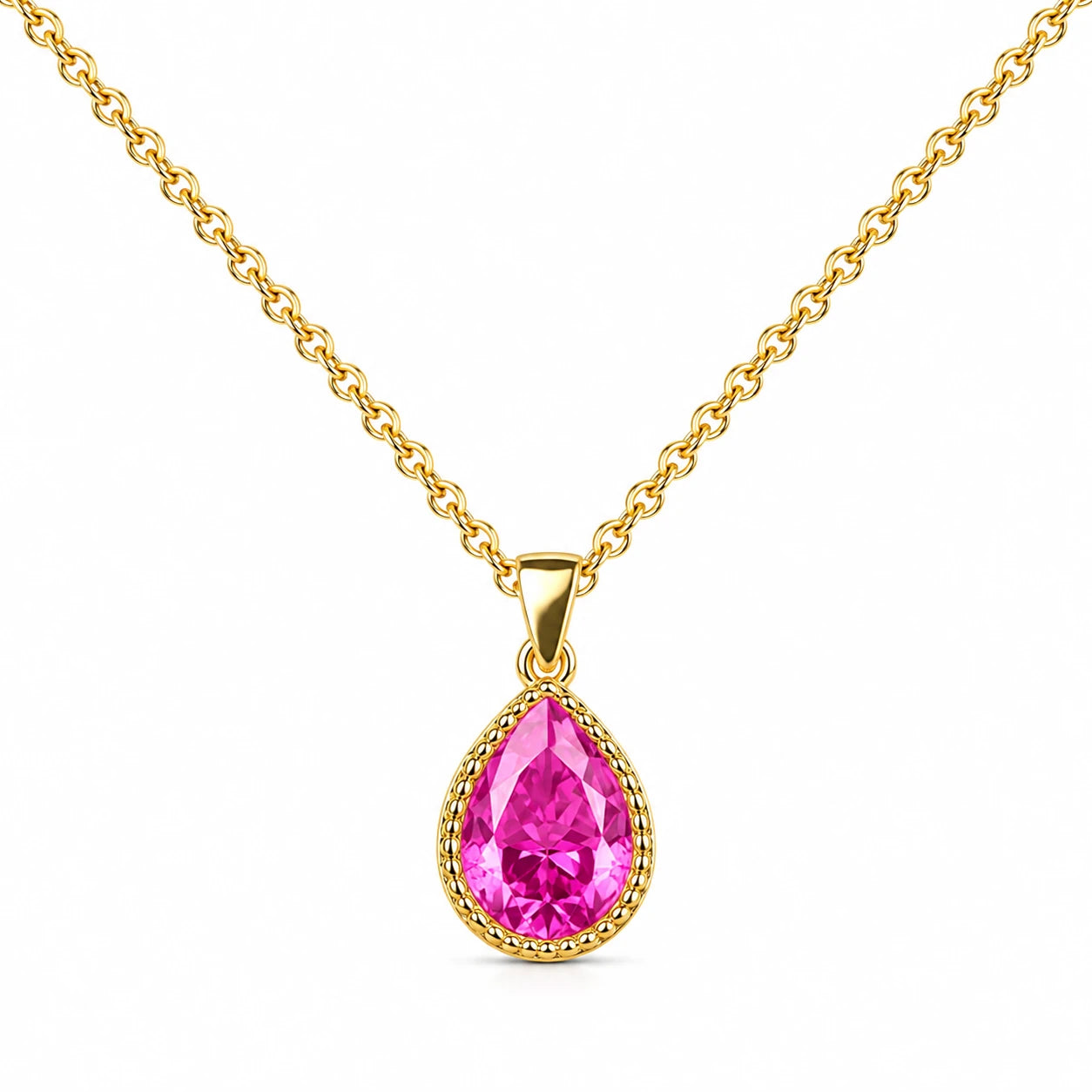 Colgante Piedra Preciosa Rosa detalle