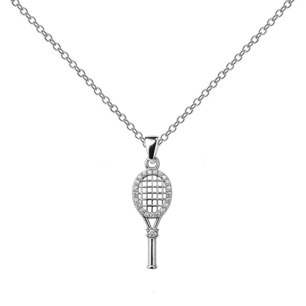 Colgante Plateado Llave con Circonitas