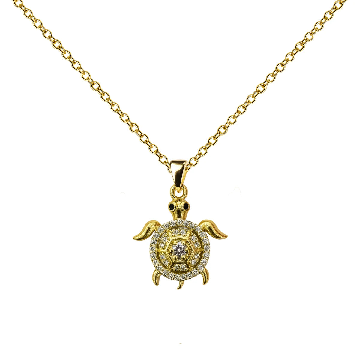 Colgante Timón con Alas Dorado