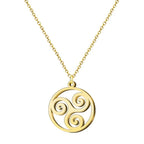 Colgante Trisquel de Estilo Celta Espiritual | Acero Dorado - Dorado
