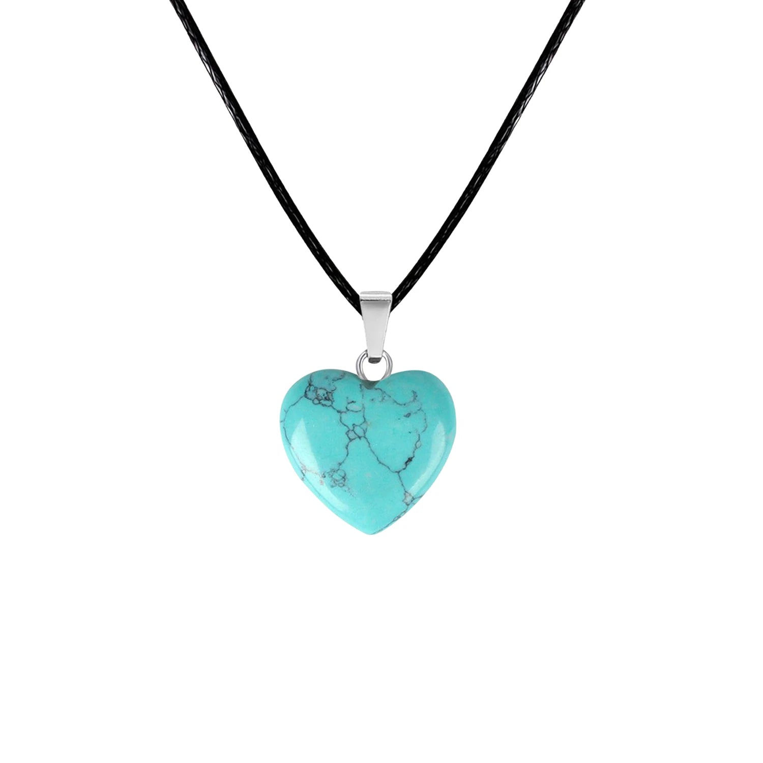 Colgante piedra natural en forma de corazon 13155
