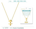 Collar Acero Zodiaco Sagitario Dorado