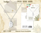 Collar Virgen Blanca Plateado diseño