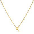 Collar Cadena Acero Dorado con Cierre de Bola para Charm