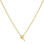 Collar Cadena Acero Dorado con Cierre de Bola para Charm