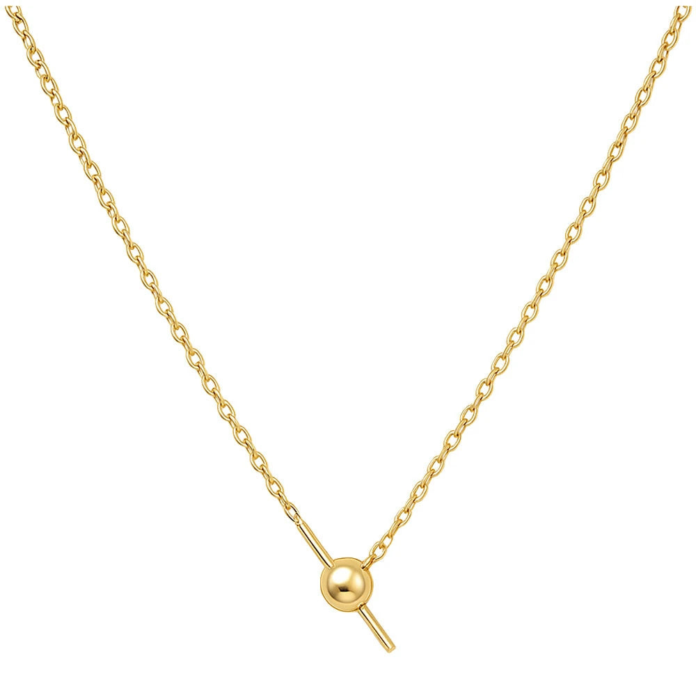 Collar Cadena Acero Dorado con Cierre de Bola para Charm