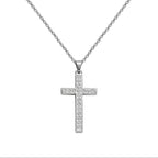 Collar con Cruz Grabado con Sagrada Escritura en Acero