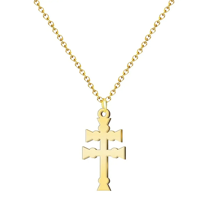 Collar Cruz de Caravaca en Acero