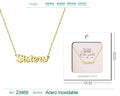 Collar en Inglés para Sisters Acero con Sobre