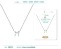 Collar Letra H Acero Plateado
