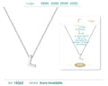 Collar Letra L Acero Plateado