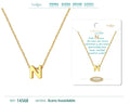 Collar Letra N Acero Dorado