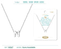 Collar Letra N Acero Plateado