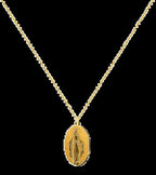 Collar Medalla Milagrosa en Acero Dorado