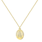 Collar Virgen de Candelaria Acero Color Dorado